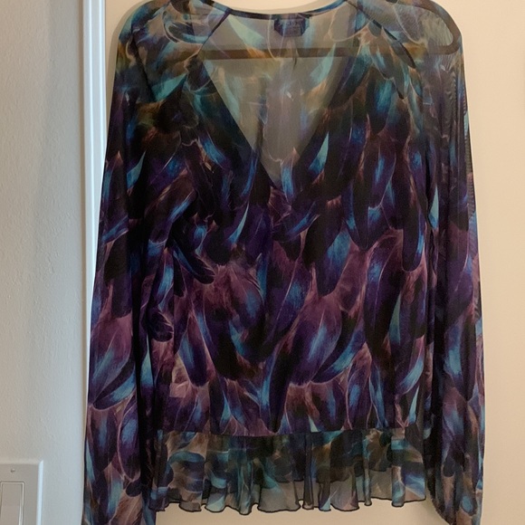 Sheer faux wrap blouse - Picture 6 of 6